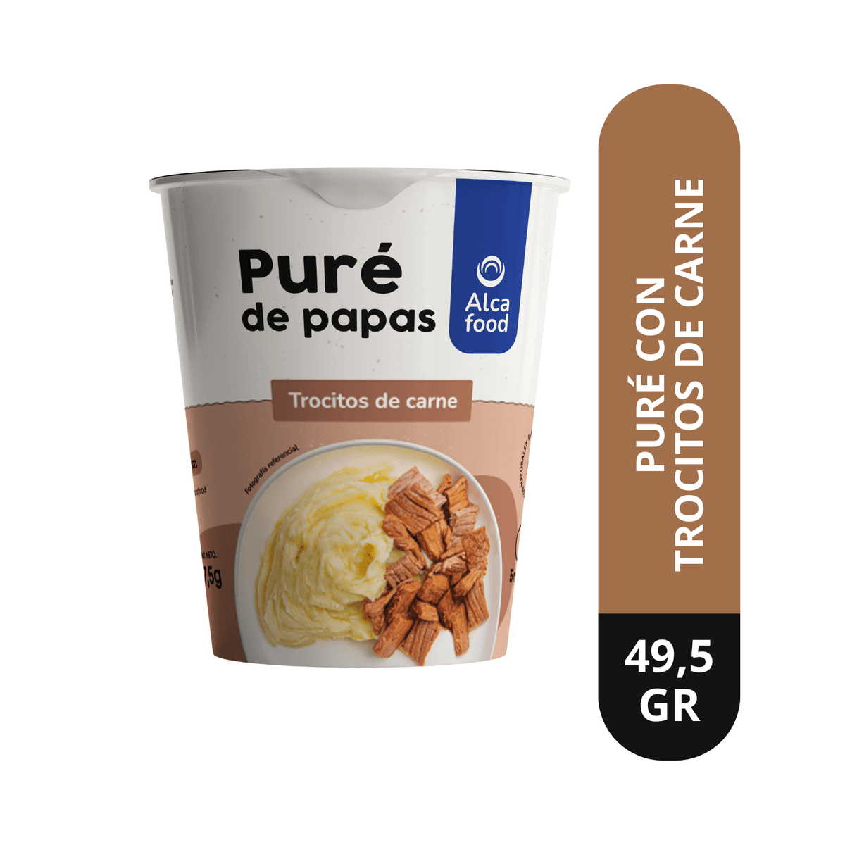 Puré para Uno Tradicional en Vaso con Trocitos de Carne 49,5g